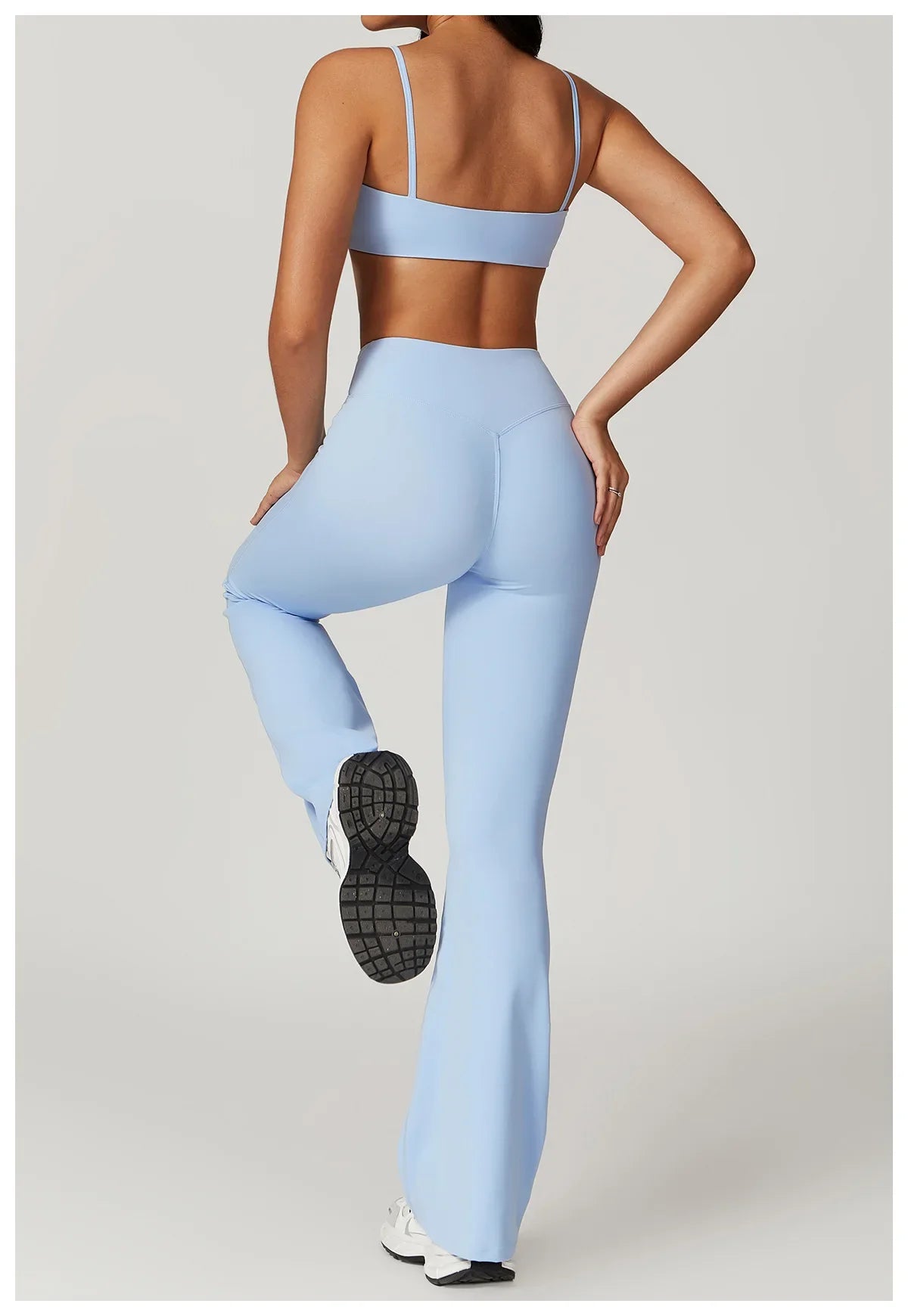 Women’s 2PCS Sportswear Yoga Set – Short Sleeve Crop Top & High Waist Leggings for Gym & Fitness