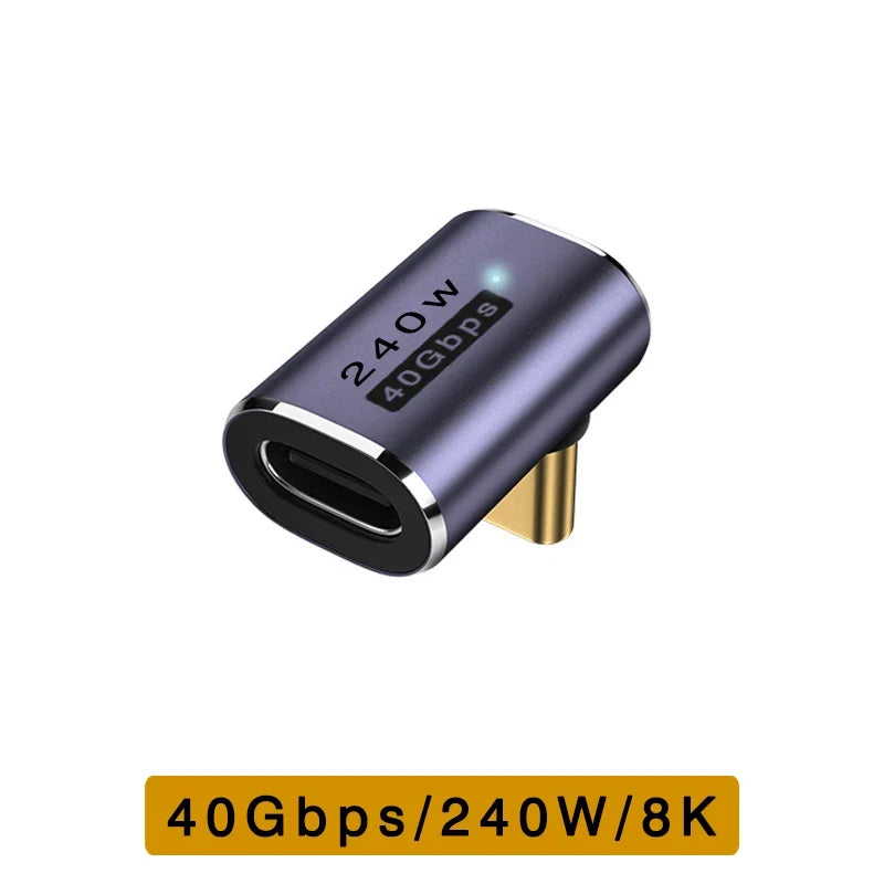 UGOURD USB4 Type C Adapter - 40Gbps Thunderbolt 3/4 Male to Female OTG Extension Converter for Laptop