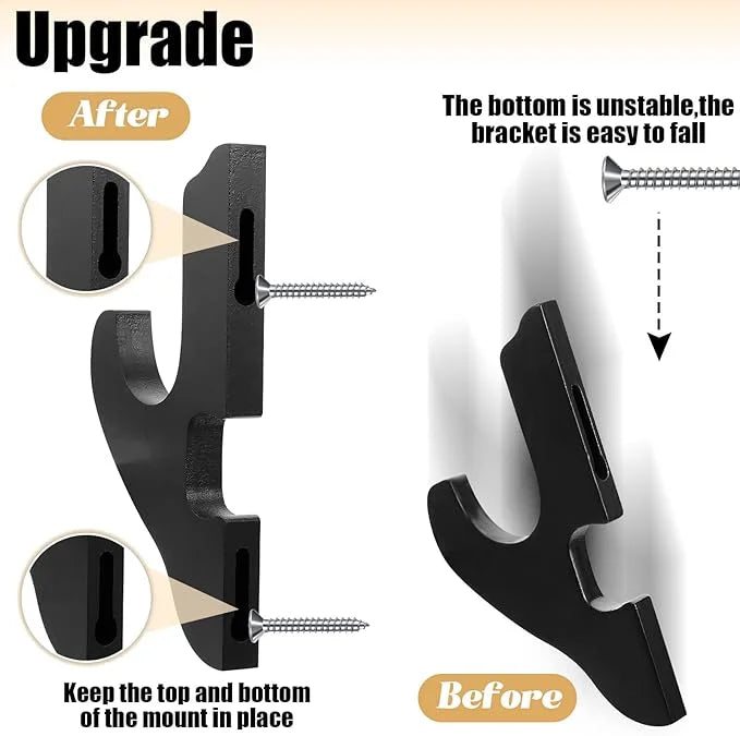 Wall Mounted Sword Display Rack - Wooden Katana & Weapon Storage Shelf for Samurai Decor Collection