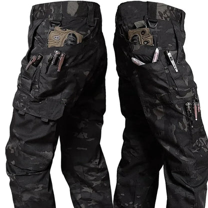 Men’s Tactical Work Cargo Pants – Waterproof Multi-Pocket Outdoor Hiking & Workwear Trousers for Autumn & Spring