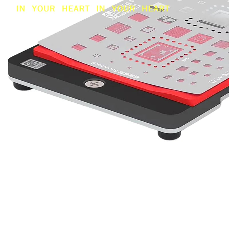 PD-C Planting Tin Pad Reballing Platform - Heat-Resistant Magnetic Silicone Mat for CPU IC BGA Stencil Rework & Soldering
