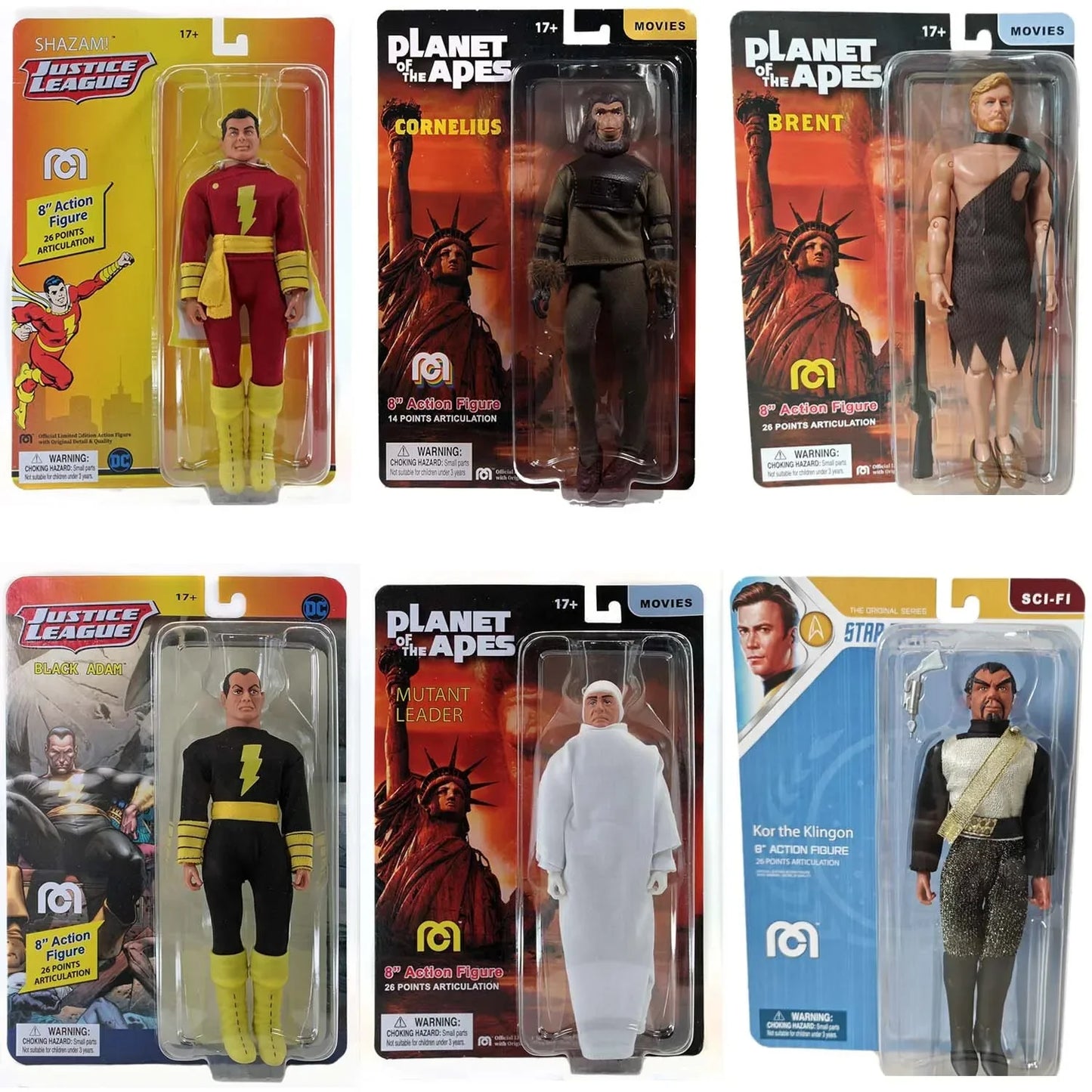 Mego 8-Inch Movie Character Action Figure - PVC Collectible Model Doll Toy Gift