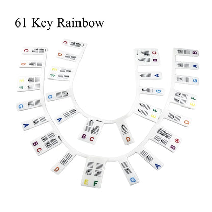 Miwayer Piano Keyboard Stickers - Removable 61/88 Key Note Labels for Beginner Piano Learning Guide