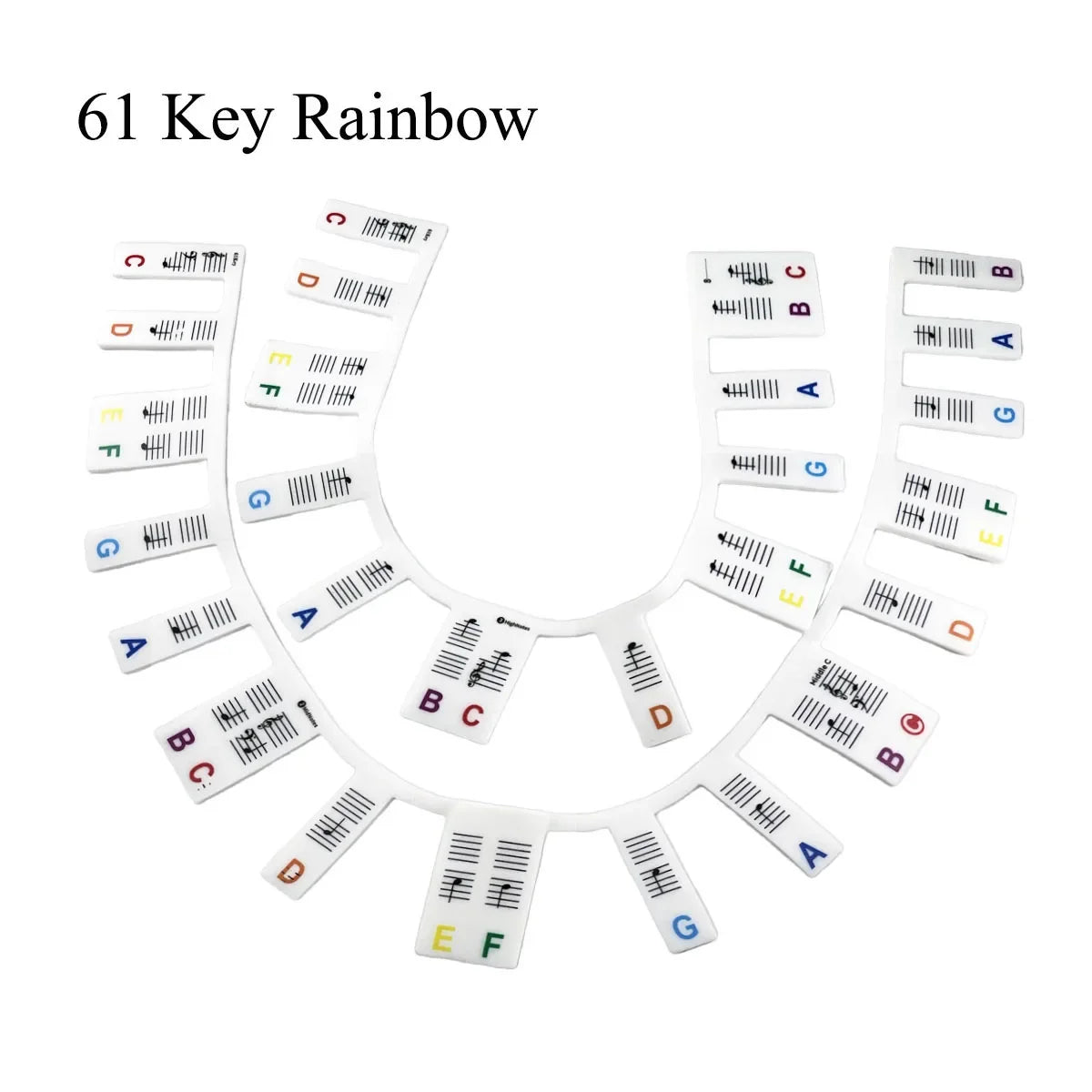 Miwayer Piano Keyboard Stickers - Removable 61/88 Key Note Labels Guide for Beginner Piano Learning