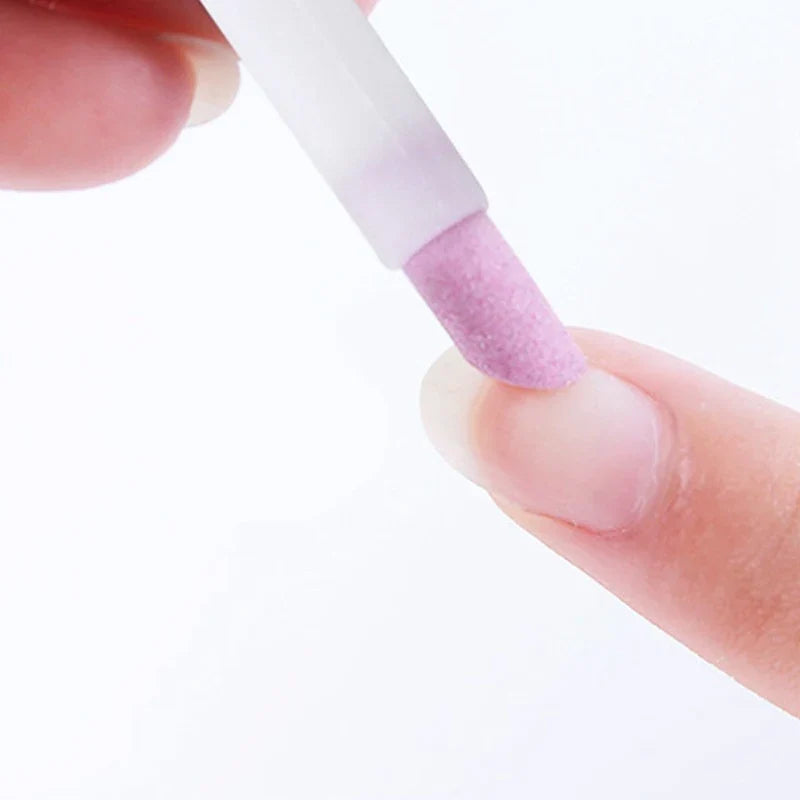 1/5Pcs Nail Art Quartz Grinding Pen - Cuticle Remover Tool for Gel Polish Manicure & Nail Care
