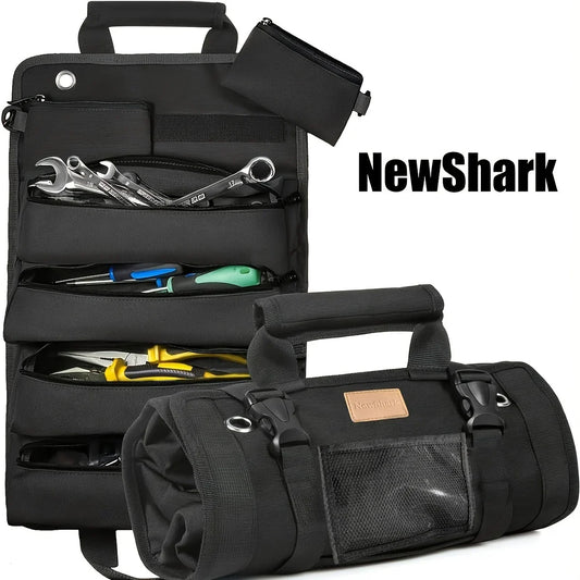 Roll-Up Tool Bag Organizer - Heavy-Duty Portable Tool Bag with 6 Detachable Pouches