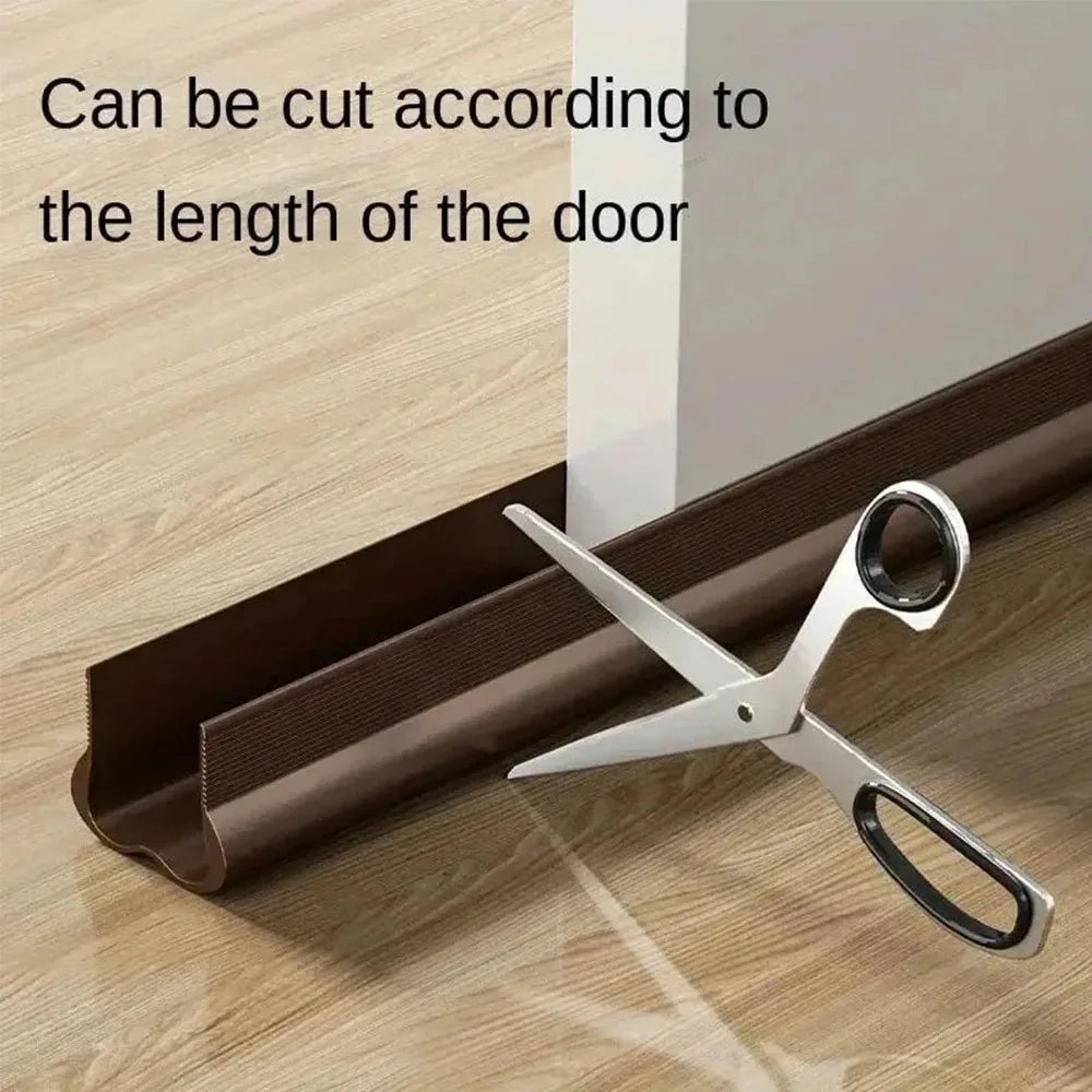 PVC Door Bottom Sealing Strip - Flexible Weatherproof Draft Stopper for Window and Home Insulation Protection