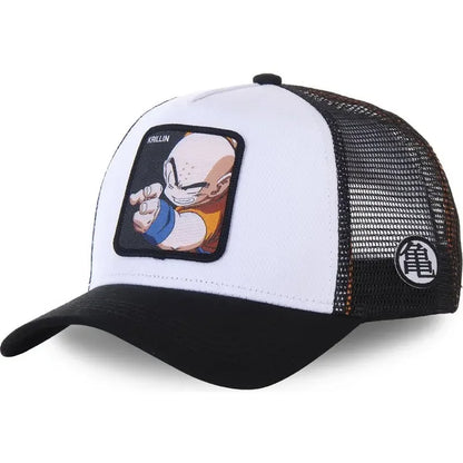 Dragon Ball Son Goku Cap - Embroidered Hip Hop Trucker Mesh Hat Adjustable Summer Travel Sun Visor for Men