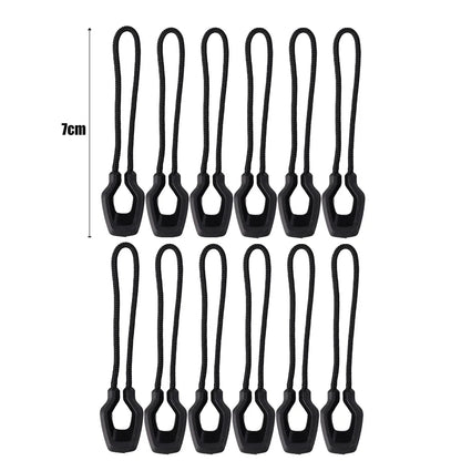 6/12PCS Zipper Pullers — Convenient Zipper Extensions for Jackets, Backpacks, Tents & Knapsack Accessories