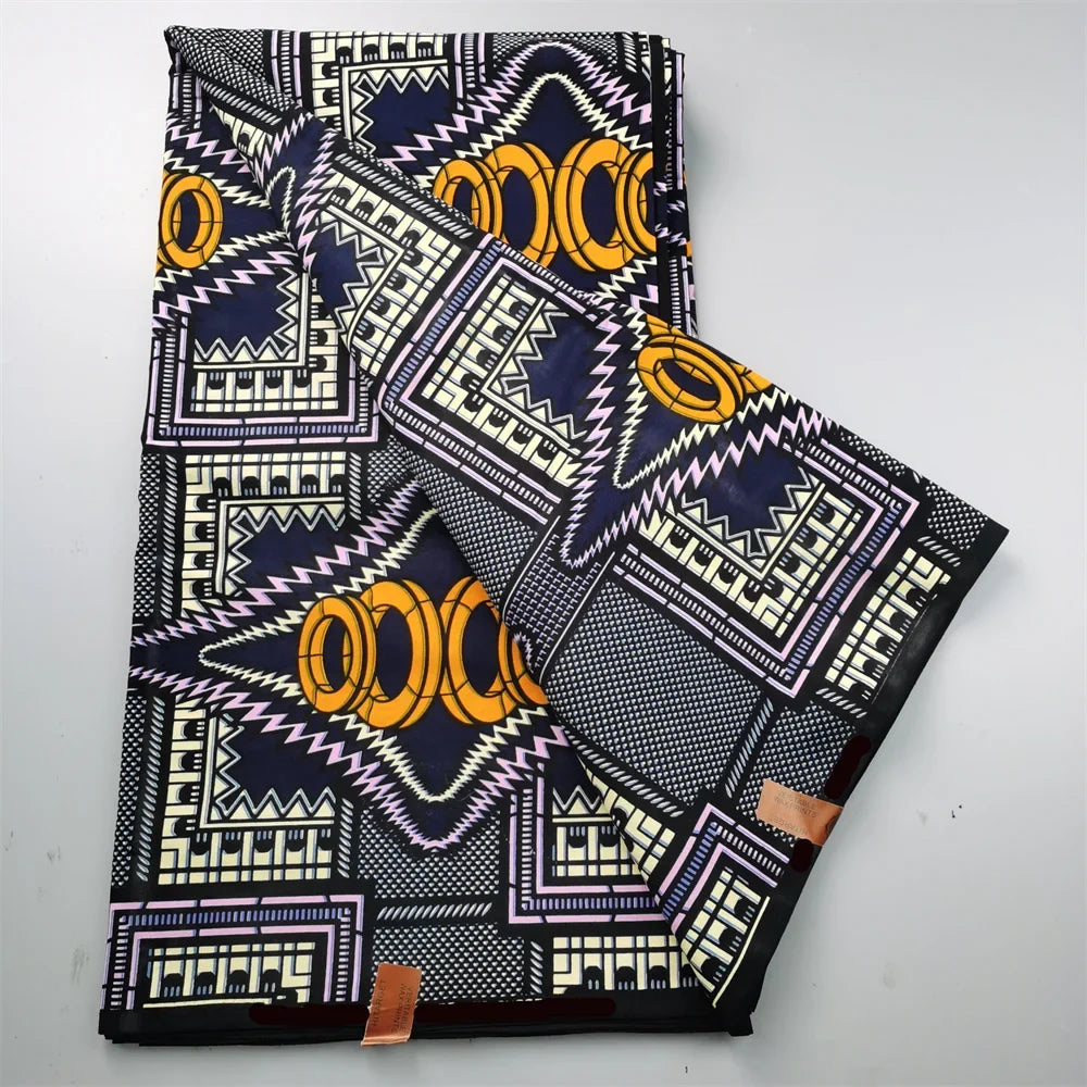 Guaranteed Veritable African Real Wax Fabric - 100% Cotton High Quality Ankara Pagne 6 Yards Nigerian Women’s Style Dress Material