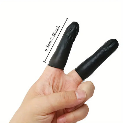 100PCS Disposable Finger Cots – Powder-Free Anti-Slip Latex Finger Protectors for Beauty, Tattoo & Hairdressing Use