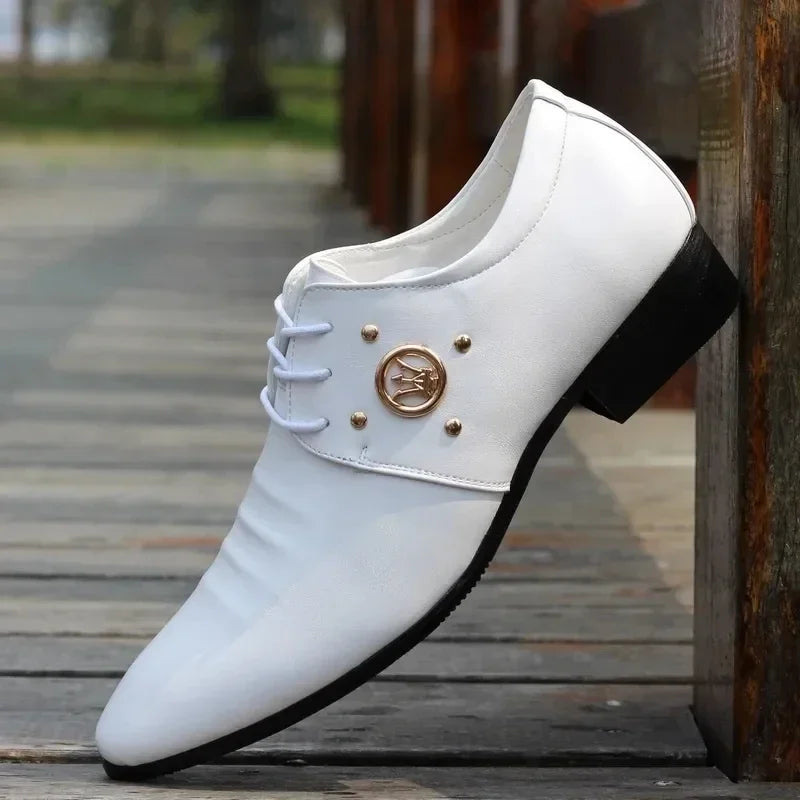 Men’s Italian Leather Dress Shoes - Colorful Business, Party & Wedding Formal Shoes for Summer