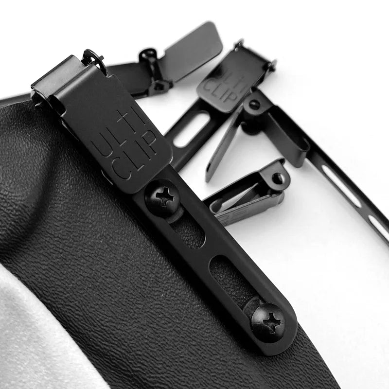 Ulticlip Hip Clip Knife Sheath - Stainless Steel Kydex Holster Clip for Secure Everyday Carry