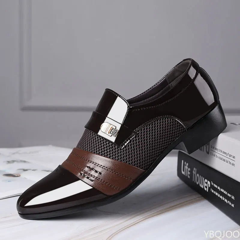 Men's Retro Casual Dress Shoes - Comfortable Versatile Business & Wedding Footwear
