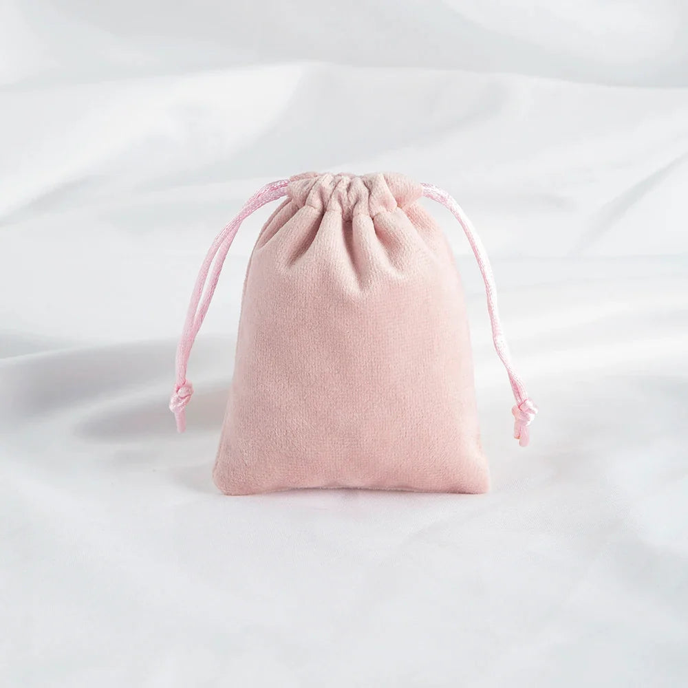 100-Pack Velvet Drawstring Jewelry Pouches - Personalized Logo Gift Bags for Wedding Favors, Candy & Makeup Packaging