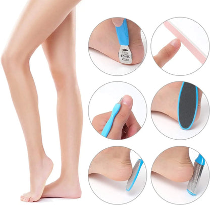 8 Piece Foot Exfoliating File Set - Octopus Fish Eye Heel Scraper for Callus Removal, Cracked Heel and Sole Care