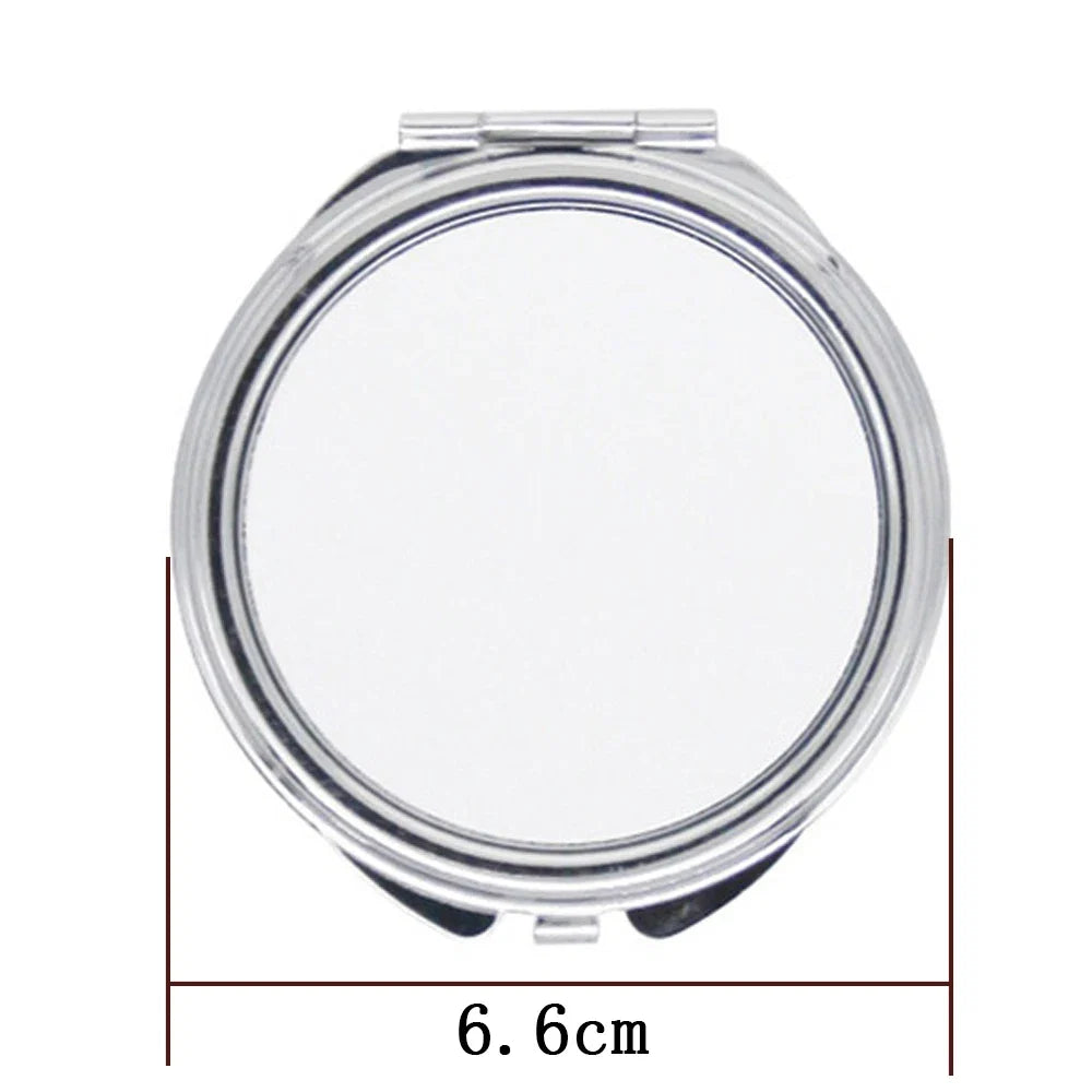 12PCS Metal Pocket Compact Mirrors - Sublimation Blank Travel Makeup Mirrors for Women & Men