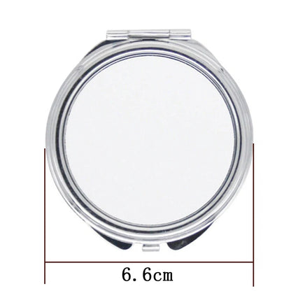12PCS Metal Pocket Compact Mirrors - Sublimation Blank Travel Makeup Mirrors for Women & Men