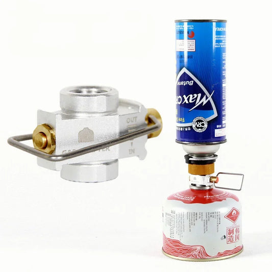 Camping Stove Gas Refill Adapter - MAPP Isobutane Butane Canister Filling Connector