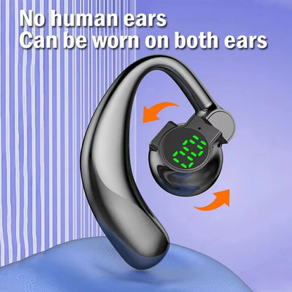 Wireless Bluetooth 5.4 Ear Hook Headphones - HD Call Noise Cancelling Headset with Microphone for Driving