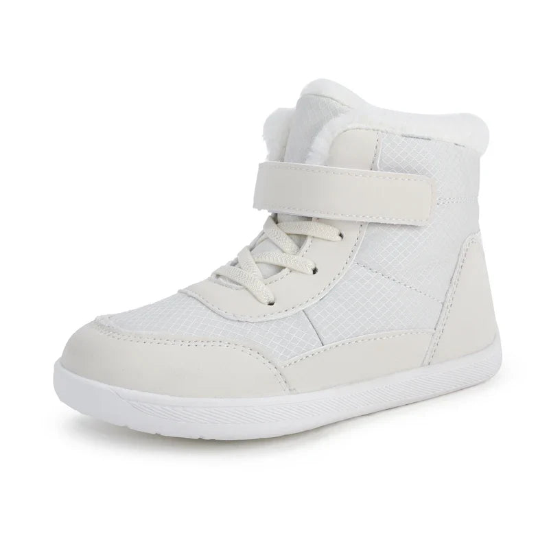 Kids Wide Toe Snow Boots - Warm Minimalist Barefoot Winter Shoes for Boys & Girls Toddlers