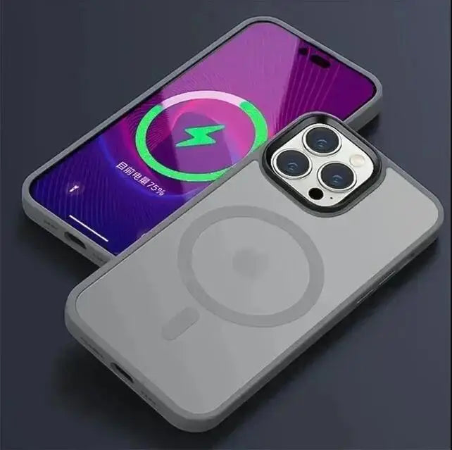 Matte Translucent Frosted iPhone Case - Magnetic MagSafe Shockproof Cover for iPhone 15, 14, 13, 12 & 11 Pro Max