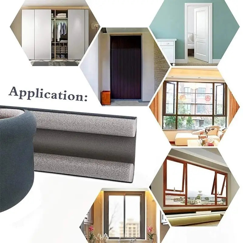 Flexible Door Draft Stopper - Thickened Under Door Seal Strip for Windproof Cold Protection and Gap Blocking