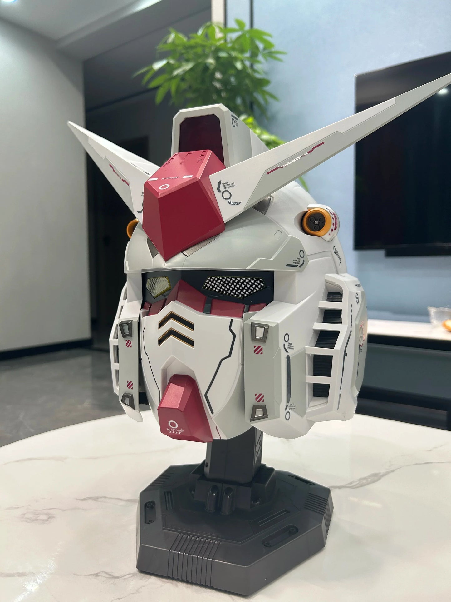 Vol.1 RX-78-02 Cyberpunk Helmet – 1:1 Mech Robot Mask with Touch Control Light, Cosplay Costume & Halloween Toy Gift for Kids
