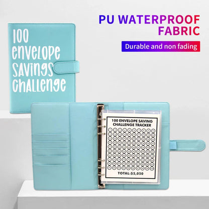 100 Envelope Challenge Binder – Savings Challenge Loose-Leaf Budget Binder with Cash Envelopes, Money Organizer System
