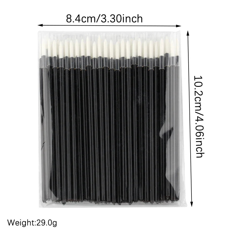 50Pcs Disposable Eyeliner Makeup Brushes - Eye Shadow & Eyeliner Wands for Lash Extensions and Beauty Tools