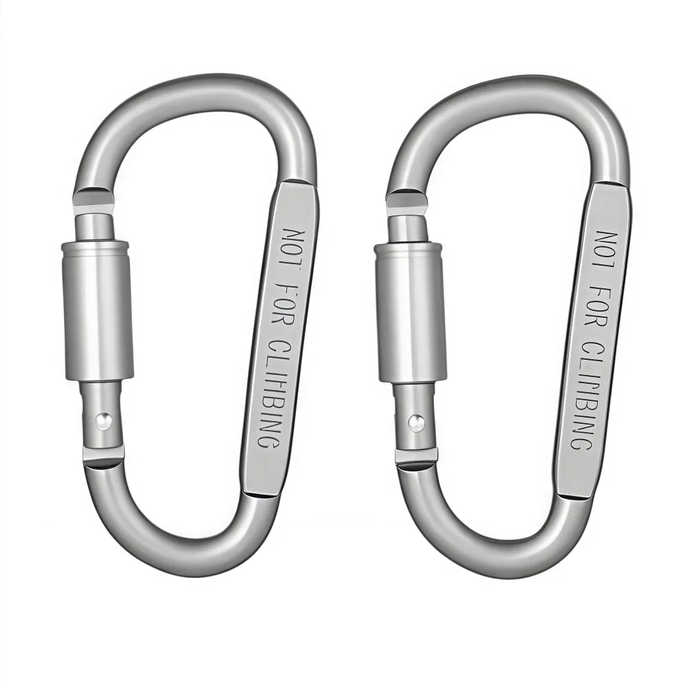 2-6PCS Aluminum Carabiner Set - Tactical EDC Keychain Clips for Camping, Hiking, Survival & Outdoor Gear