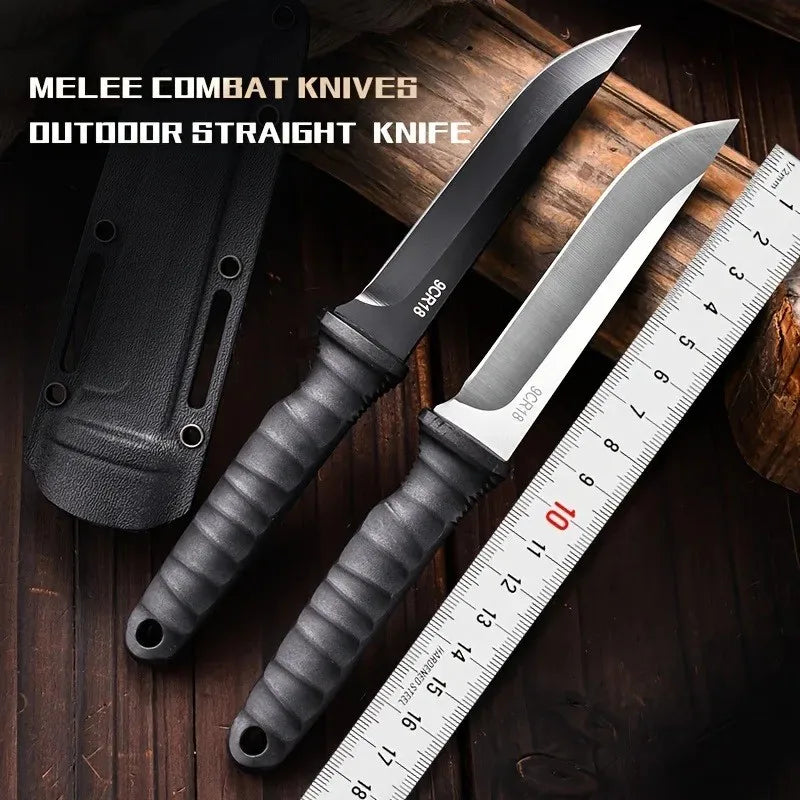5Cr15Mov Stainless Steel Meat Cleaver & Boning Knife – Sharp Fishing Knife with Holster, Multifunctional Vegetable Peeler
