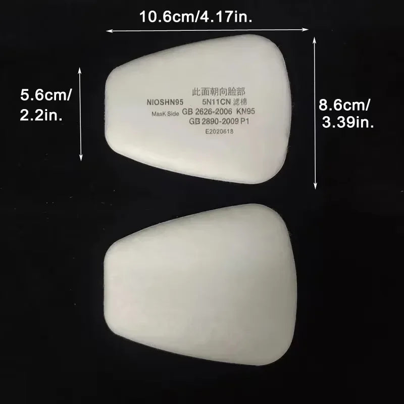 3M Gas Mask Respirator Filters – 6001, 6002, 6004, 6200, 6800, 7502 with 5N11 Cotton & 501 Dust Protection