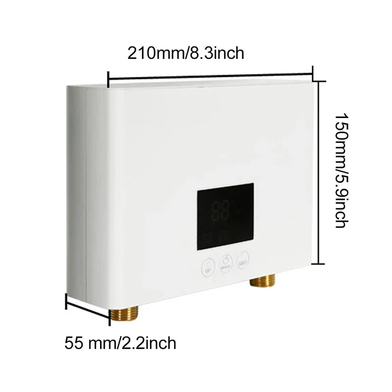 110V/220V Instant Water Heater 3000W/5500W | Wall-Mounted Electric Shower Heater for Bathroom & Kitchen Hot Water
