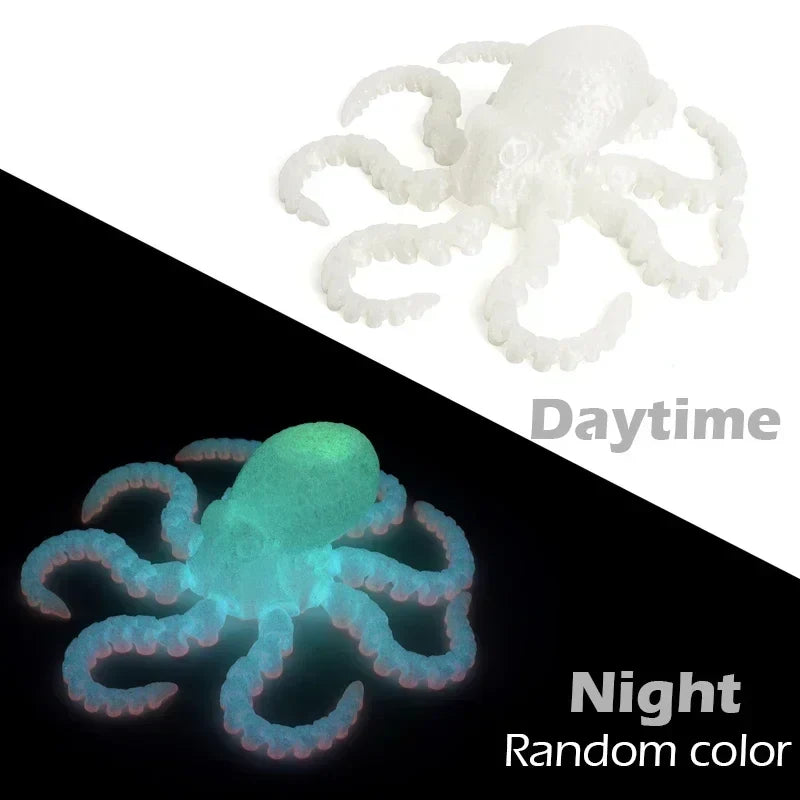 3D Printed Flexible Octopus Fidget Toy - Movable Joint Ocean Animal Desk Ornament and Kids Gift Decor