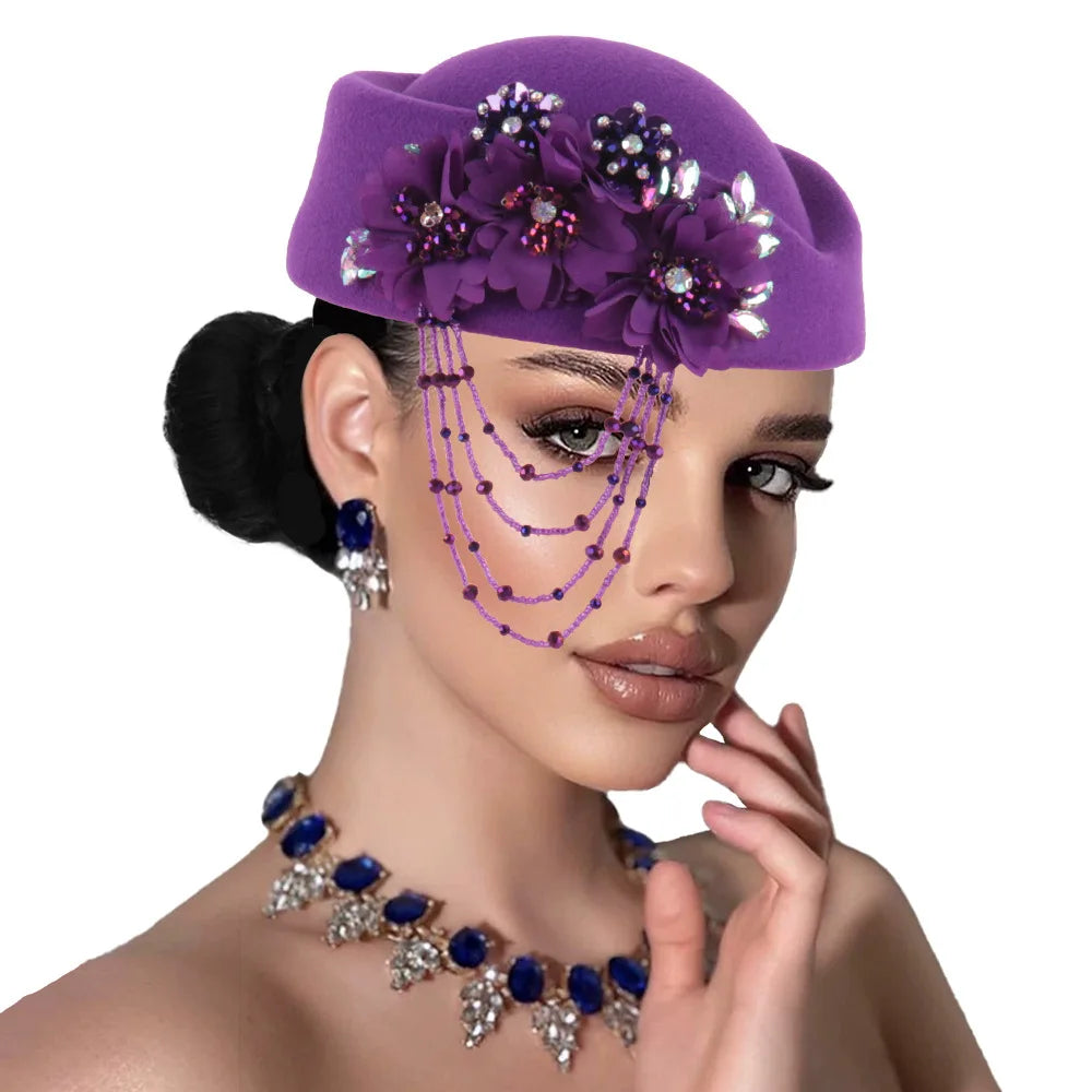 African Turban Headtie Hat - Floral Soft Head Wrap for Women, Church, Party & Casual Wear