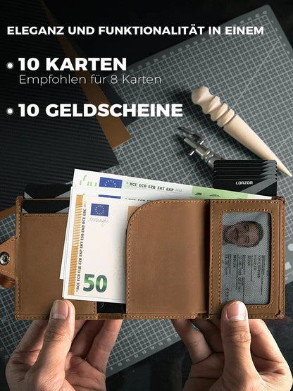 RFID Blocker Wallet for Men – Wallet with Coin Pocket & Airtag Holder