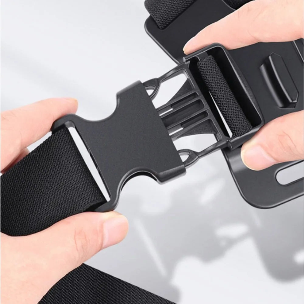 Phone Holder Chest Strap Mount – Compatible with GoPro Hero, Insta360 R/X2, DJI OSMO, GoPro, SJCAM, EKEN Action Cameras