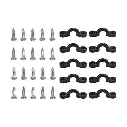 10Pcs Kayak Pad Eye Anchor Hardware – C-Type Pull Handle Buckle Eyelets with Screws for Canoes & Boats