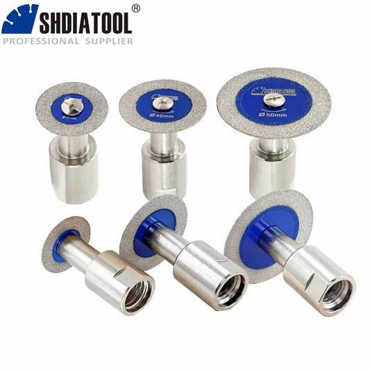 SHDIATOOL Carving Saw Blade - 30/40/50mm Diamond Cutting Disc with M14 Flange for Glass, Jade & Crystal Engraving