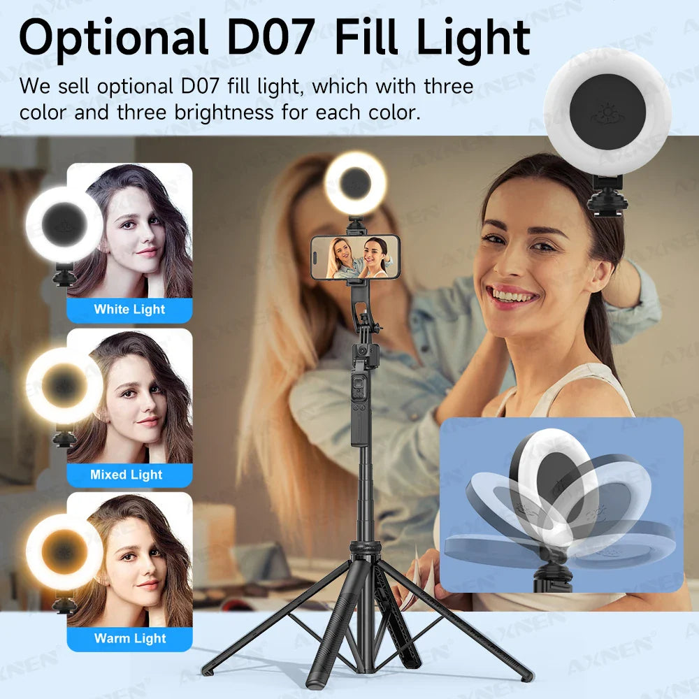 C17 AI Smart Gimbal Tripod – Foldable 360° Selfie Stick with Auto Face Tracking Quadruped Mobile Phone Holder
