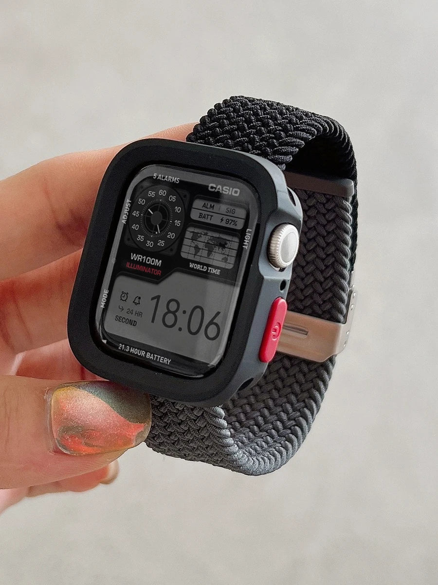 Candy Silicone Apple Watch Case & Strap - Protective Band Cover for Series 11 10 9 8 7 SE 6 5 4 Ultra 49mm 45mm 41mm 44mm 40mm
