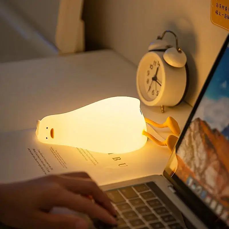 LED Silicone Rabbit Night Light – Touch Sensor Cute Animal Lamp, Bedroom & Kids Table Lamp, Home Decor Gift for Baby and Child