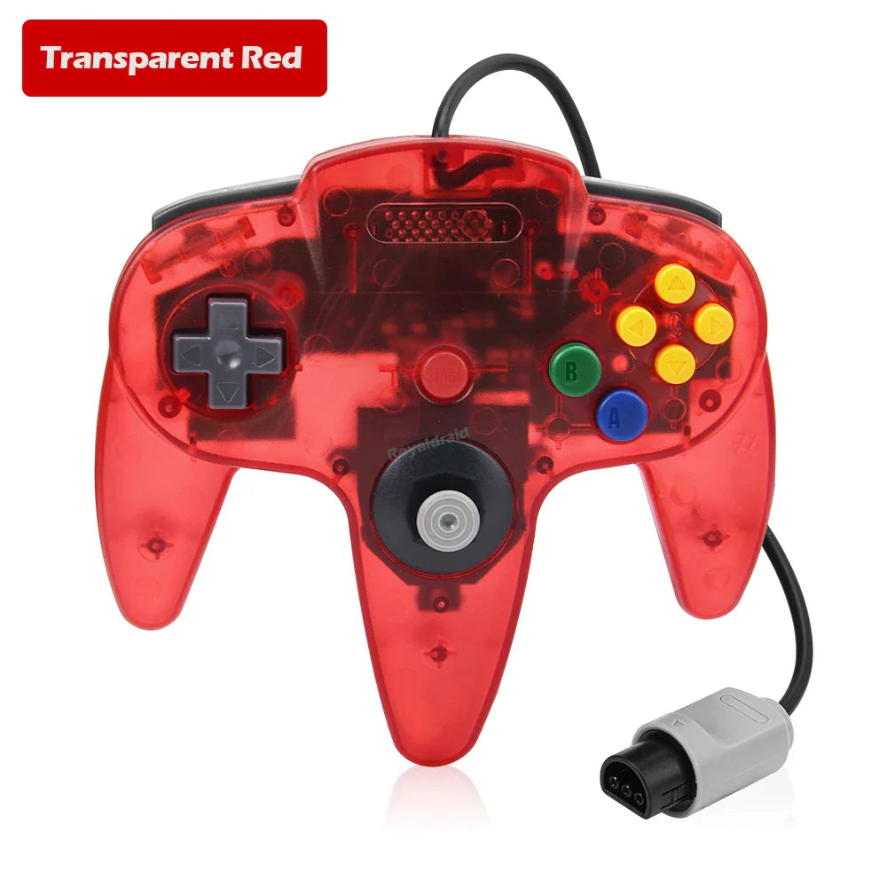 Wired Transparent N64 Gamepad Controller – Joystick for Nintendo 64 Console Accessories