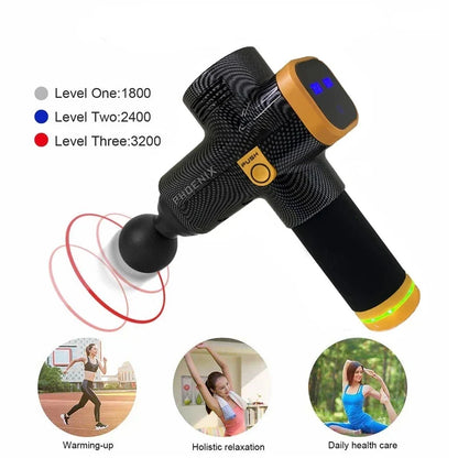 Phoenix A2 Deep Tissue Massage Gun — Muscle Relaxation & Pain Relief Therapy for Back, Legs & Feet