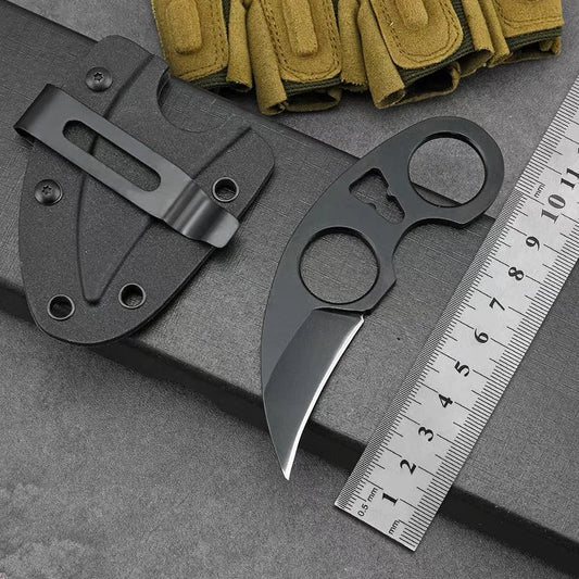 Stainless Steel Neck Knife - Mini Portable Camping Survival Knife with Chain