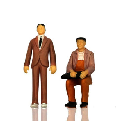 100pcs Miniature People Figures - Scale Model ABS Characters for DIY Building, Train Scenery & Architecture Decor