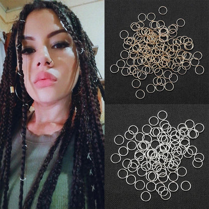Mixed Color Hair Braid & Dreadlock Charms - Beads, Cuffs, Rings & Clips Set (5–50 Pieces)