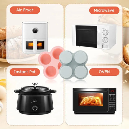Reusable Silicone Air Fryer Egg & Cupcake Mold – Non-Stick Baking Cups for Air Fryer & Toaster Oven Accessories