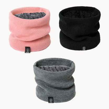Fashion Knitted Scarf for Women and Men - Solid Cashmere-Like Winter Snood, Thick Wool Fur Neck Scarf Ring, Unisex Warm Accessory